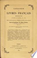 Catalogue de livres français modrernes de suites de vignettes, etc., etc...