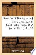 Catalogue de Livres Rares Et Curieux, École Romantique Et Livres Illustrés Du Xixe Siècle