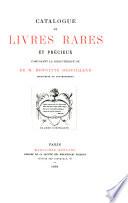 Catalogue de livres rares et précieux composant la bibliothèque de m. Hippolyte Destailleur, architecte du gouvernement