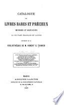 Catalogue de livres rares et précieux