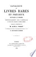 Catalogue de livres rares et précieux... principalement sur l'Amérique et les langues du monde entier composant la bibliothèque de M. Alph. L. Pinart et... la bibliothèque mexico-guatemalienne de M. L'abé Brasseur de Bourbour