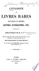 Catalogue de livres rares