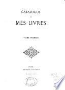 Catalogue de mes livres