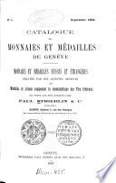 Catalogue de monnaies et médailles de Genève