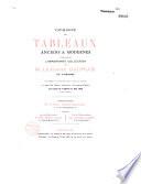 Catalogue de tableaux anciens et modernes de M. le Comte