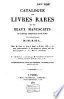 Catalogue de vente des livres de De R..., du 9 à 20 fevrier 1837