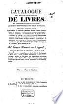Catalogue de vente des livres de François Bernard van Coppenole, du 3 à 15 janvier 1825