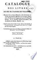 Catalogue de vente des livres de Jean Baptiste Gaspard d' Ansse de Villoison, le 3 mars 1806