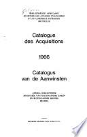 Catalogue des acquisitions