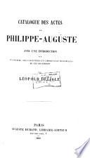 Catalogue des actes de Phillippe-Auguste