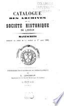 Catalogue des archives