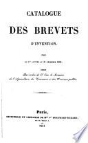 Catalogue des brevets d'invention