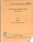 Catalogue des coupures de presse [de la] collection Gardner: Divers: Territoires-du-Nord-Ouest et Arctique