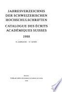 Catalogue des écrits académiques suisses
