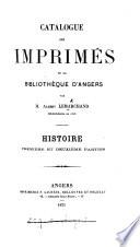 Catalogue des imprimés de la bibliothèque d'Angers