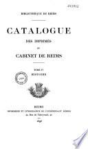 Catalogue des imprimés du Cabinet de Reims