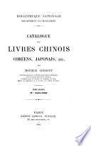 Catalogue des livres chinois, coréens, japonais, etc