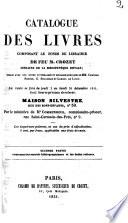 Catalogue des livres composant le fonds de librairie de feu M. Crozet