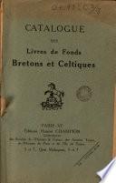 Catalogue des Livres de fonds Bretons et Celtiques