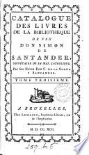 Catalogue des livres de la bibliothèque de feu don Simon de Santander