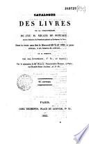 Catalogue des livres de la bibliothèque de feu M. Miller de Précaré, ancien substitut du procureur général au Parlement de Paris
