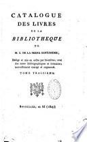 Catalogue des livres de la bibliothèque de M. C. de La Serna Santander