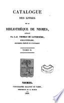 Catalogue des livres de la Bibliothèque de Nismes