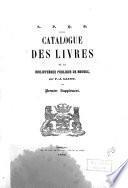 Catalogue des livres de la bibliothèque publique de Bruges