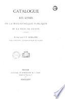 Catalogue des livres de la bibliothèque publique de la ville de Vienne (Isère)
