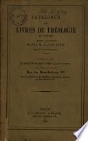 Catalogue des livres de théologie et autres