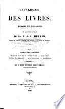 Catalogue des livres, dessins et estampes de la bibliothèque de feu M. J.-B. Huzard, inspecteur général des écoles vétérinaires