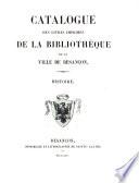 Catalogue des livres imprimés de la bibliothèque de la ville de Besançon