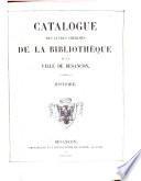 Catalogue des livres imprimés de la bibliothèque de la ville de Besançon