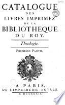 Catalogue des livres imprimez de la Bibliothèque du Roy