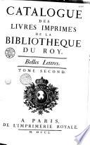 Catalogue des livres imprimez de la Bibliothèque du Roy