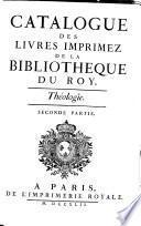 Catalogue des livres imprimez de la Bibliothèque du Roy
