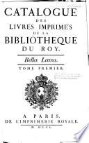 Catalogue des livres imprimez de la Bibliotheque du roy: Théologie, ptie. 1-3