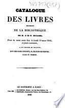 Catalogue des livres provenant de la bibliothèque de M. J.-H.-F. Muller