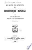 Catalogue des manuscrits de la Bibliothèque Mazarine