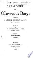 Catalogue des oeuvres de Barye