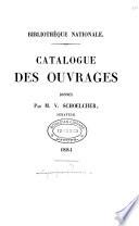 Catalogue des ouvrages donnés par m. V. Schoelcher