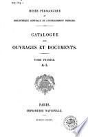 Catalogue des ouvrages et documents