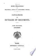 Catalogue des ouvrages et documents: Supplément