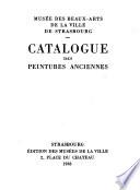 Catalogue des peintures anciennes