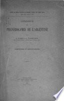 Catalogue des phanérogames de l'Argentine