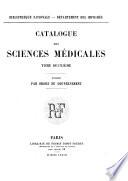 Catalogue des sciences médicales ...