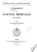 Catalogue des sciences médicales ...