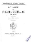 Catalogue des sciences médicales