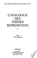 Catalogue des thèses reproduites