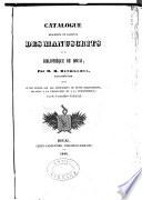 Catalogue descriptif et raisonné des manuscrits de la Bibliothèque de Douai